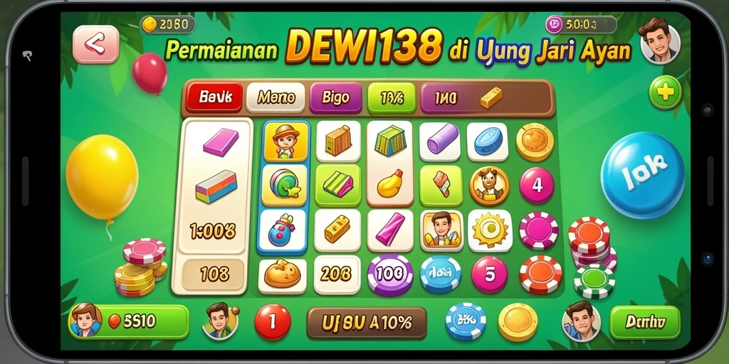 Gambaran gameplay DEWI138 dengan suasana Bingo yang seru.