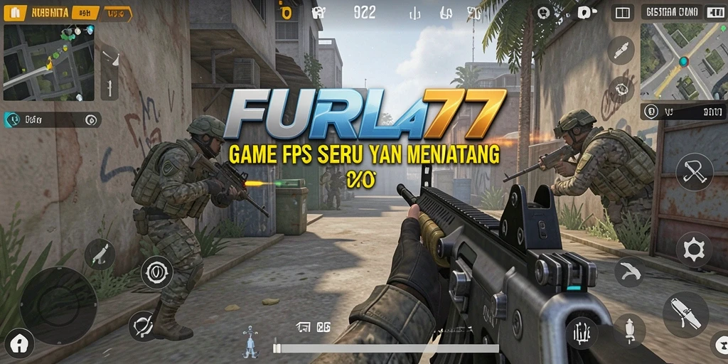Gameplay FURLA77 menampilkan aksi tembak-menembak yang intens dan mendebarkan.
