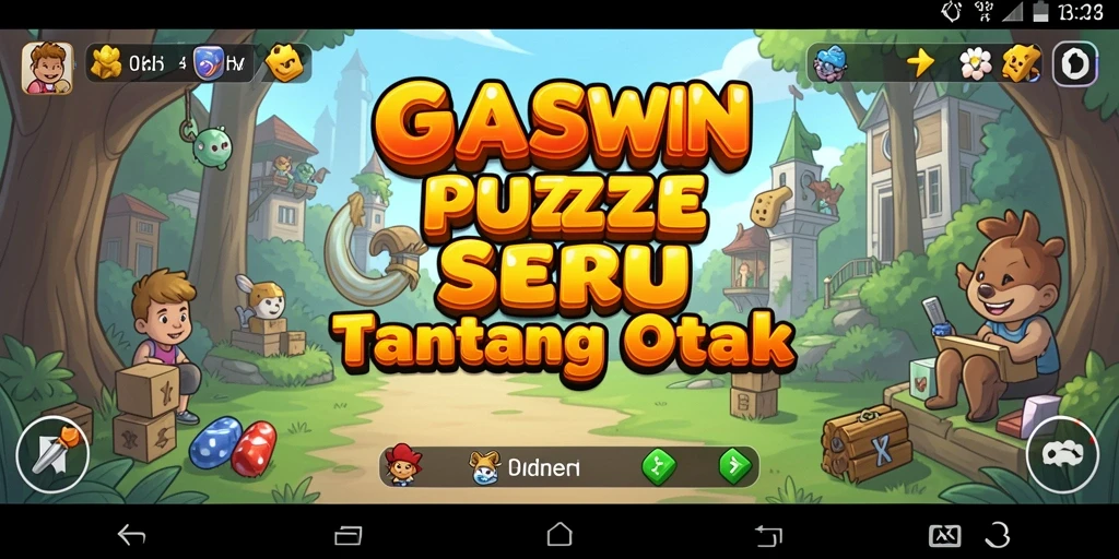 Screenshot GASWIN menampilkan gameplay seru dengan beragam teka-teki.