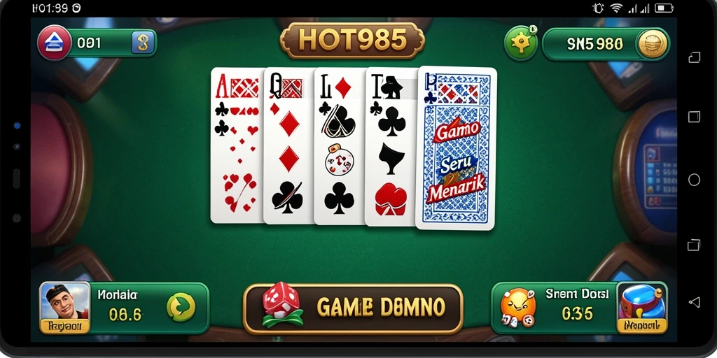 Screenshot menunjukkan gameplay seru dari permainan domino.