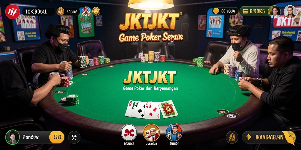 Screenshot gameplay menunjukkan keseruan bermain Poker di JKTJKT.