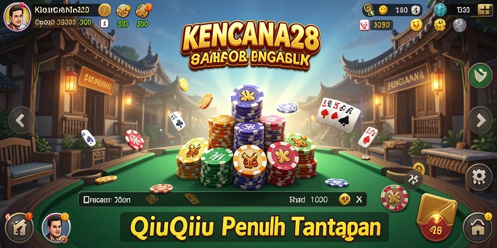 Screenshot gameplay KENCANA28 yang menampilkan aksi QiuQiu.