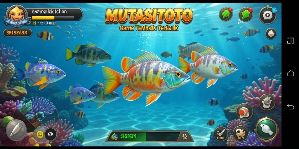 Tampilan gameplay seru dalam game Tembak Ikan MUTASITOTO.