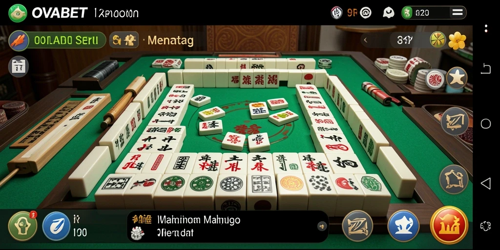 Tampilan menarik dari gameplay Mahjong di OVABET yang seru.