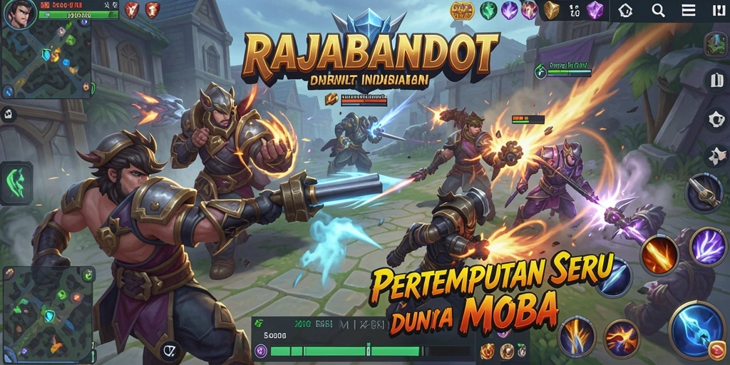 Tampilan gameplay seru di RAJABANDOT dengan strategi tim yang dinamis.