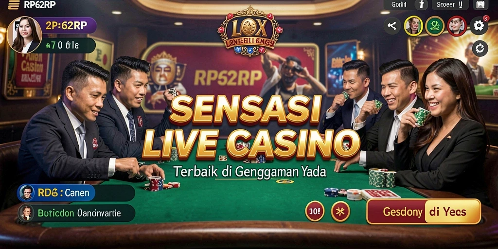 Tampilan gameplay live casino yang mendebarkan dan interaktif.