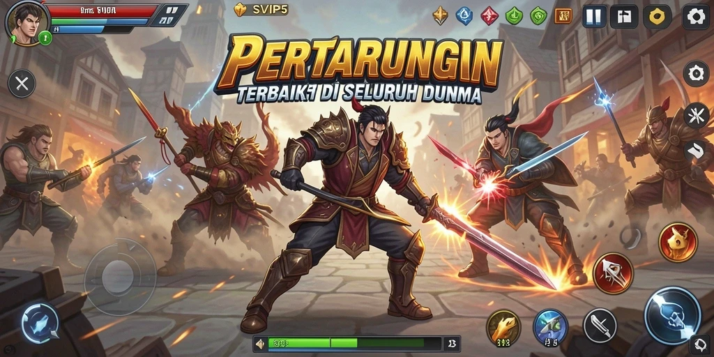 Tampilan gameplay SVIP5 yang mendebarkan dan penuh aksi pertarungan.