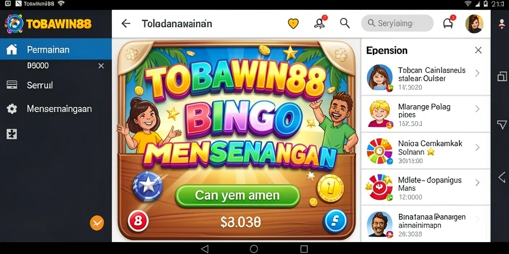 Tampilan gameplay seru dari TOBAWIN88 dengan Bingo yang mengasyikkan.