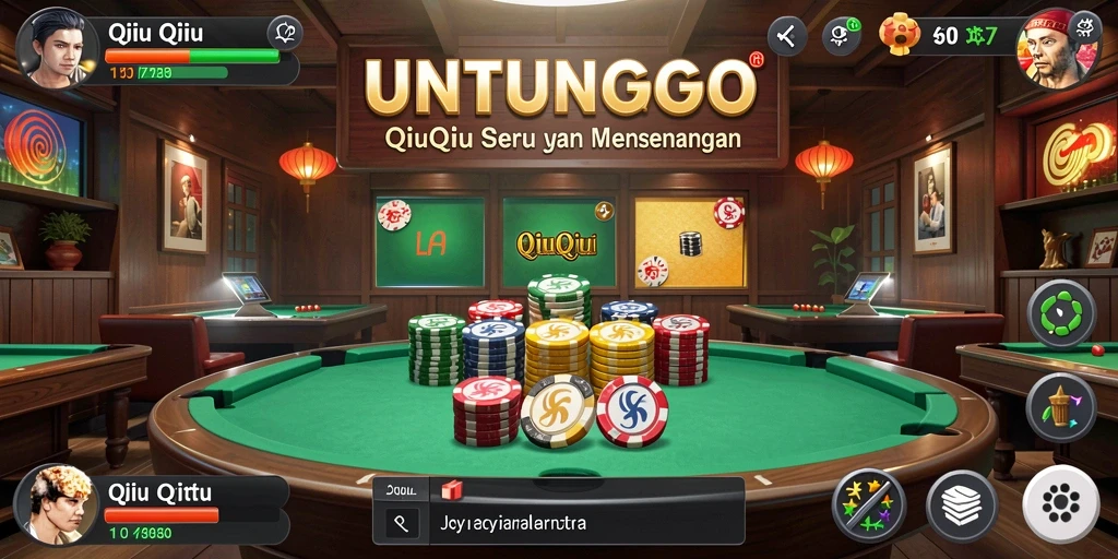 Screenshot gameplay QiuQiu UNTUNGGO yang mendebarkan.
