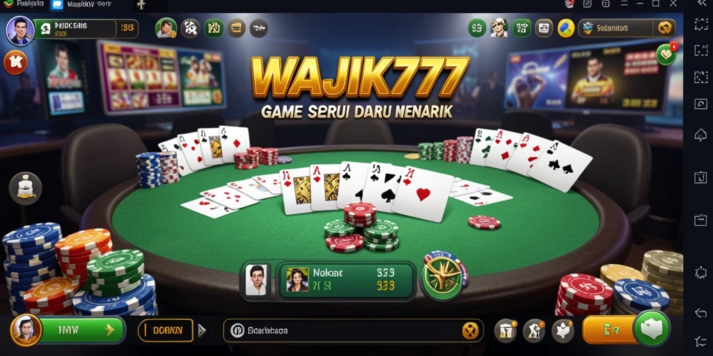 Tampilan gameplay seru di WAJIK777 dengan berbagai jenis permainan poker.